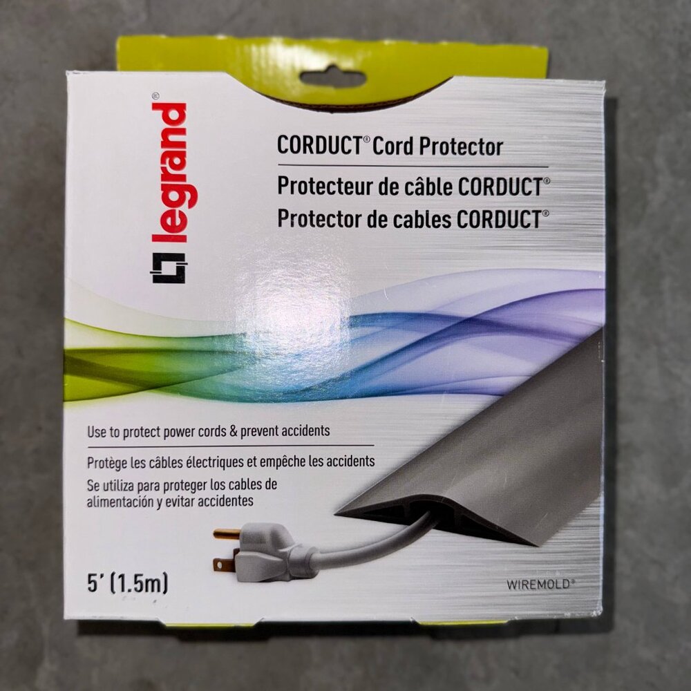 Legrand Corduct Floor Walk-Over Roll-Over Cord Protector (Wiremold CDI-5) 5 Feet